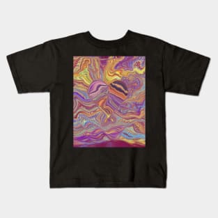 Tie Dye Ripples - psychedelic art, heart tie dye Kids T-Shirt